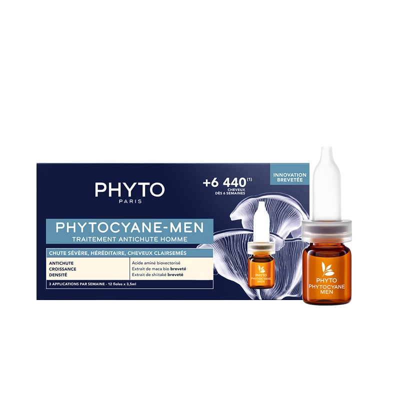 phyto发朵法国男士固发防脱发生发护理毛囊头皮精华12x3.5ml