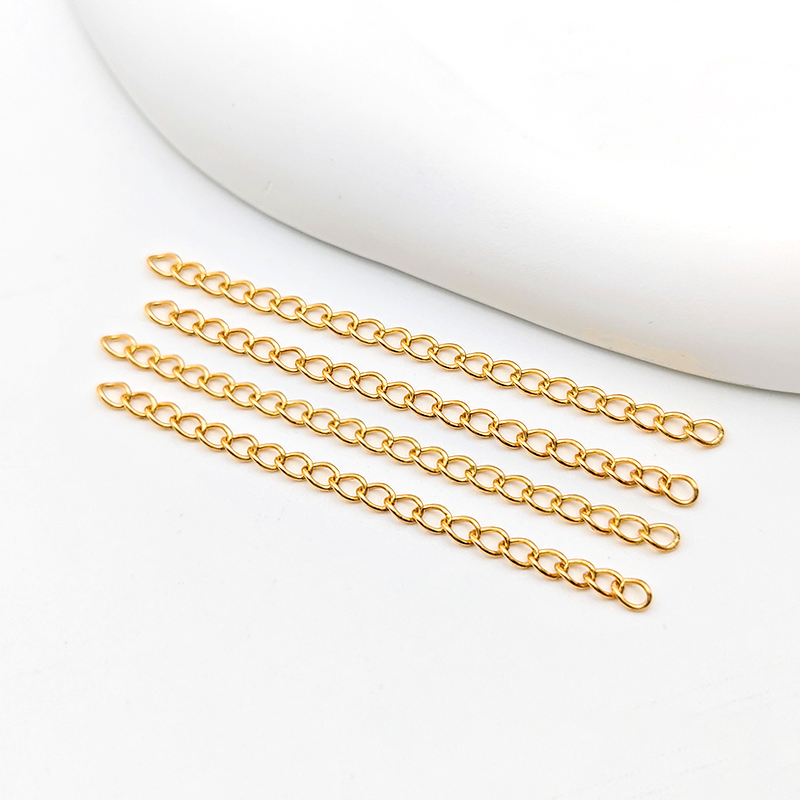 不锈钢延长链侧身尾链宽2.5-6mm总长5CM收尾链一口价5条