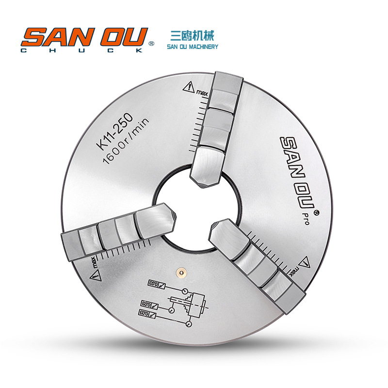 三鸥Pro sanouPro K11-80手动三爪高精度(0.03mm内)耐用型卡盘