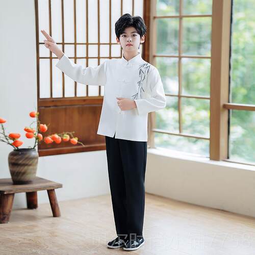 新款儿童国风学生装五四青年装中山诵装幼民儿园大动合唱朗运会表