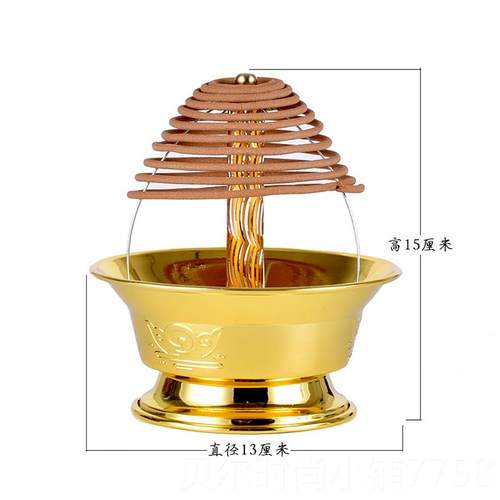 新款时报恩摆件塔架香盘香佛架12小时24小供家用盘香环香炉支架包