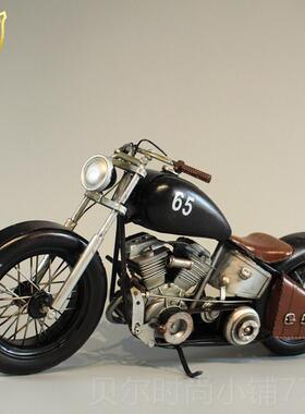 新款bobber风格哈雷仿:真摩托车手办模型合金金属1T6可配H1 2寸兵