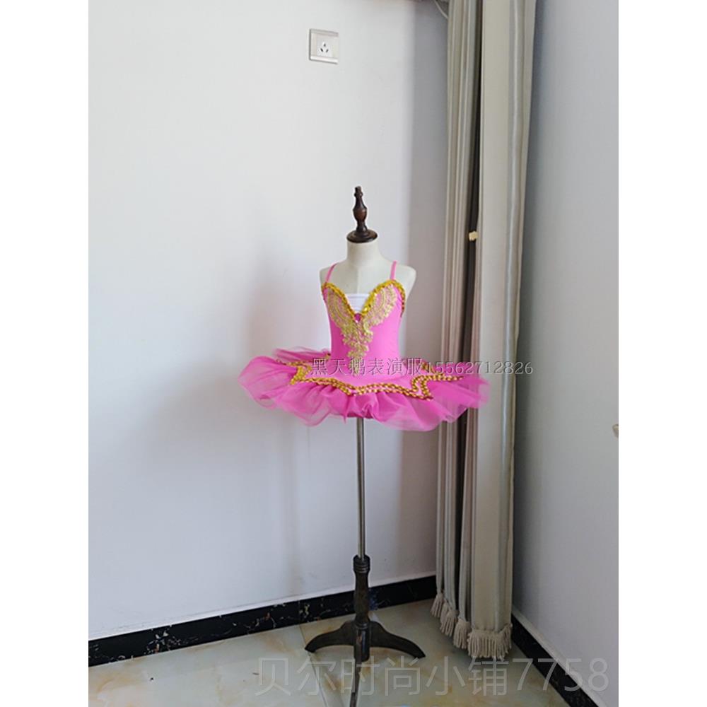 新款童芭蕾舞蹈裙天款鹅亮片女童表演服软纱裙小新幼儿蓬蓬裙练功