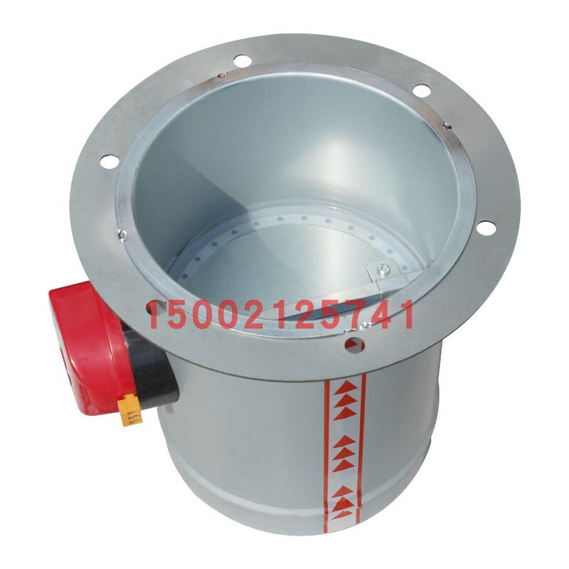 圆形镀锌电动风阀执行器机构开关阀门螺旋风管蝶阀密封阀单边法