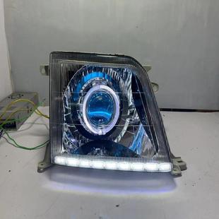 议价霸道3400大灯升级LED双光透镜白色宝马天使眼冰蓝色恶