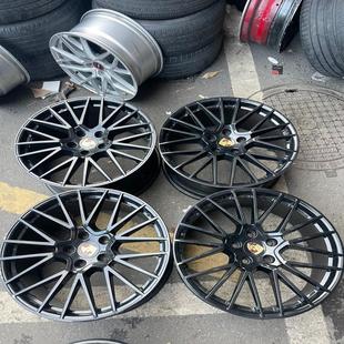 议价保时捷卡宴原厂拆车件21寸一套 准备拿去翻 轮毂成色如图