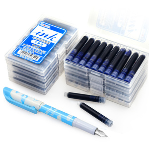 。白雪小学生钢笔墨囊3.4mm口径可替换墨囊套装可擦蓝色可擦墨蓝