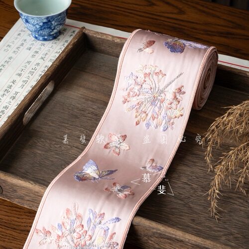 新中式刺绣花边织带霞帔裙头
