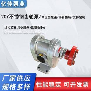 不锈钢齿轮泵 不锈钢齿轮油泵2CY增压304不锈钢润滑油泵卧式