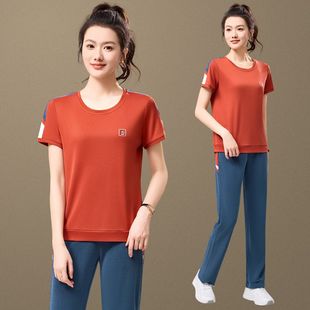 七分褲 胖東來韓系運(yùn)動(dòng)服套裝 女夏天2025新款 短袖 今年流行品牌休閑