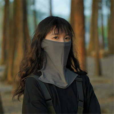 冰丝UPF防晒面罩女夏季遮阳脸罩脖套透气骑行跑步护颈全脸口罩女
