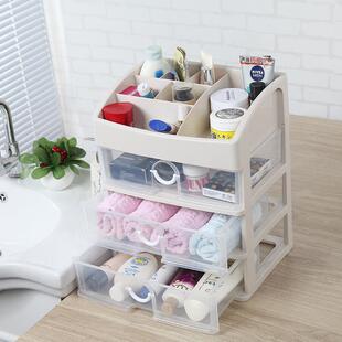 爆款厂家直销抽屉式收纳柜时尚办公桌面收纳盒宿舍小物件收纳