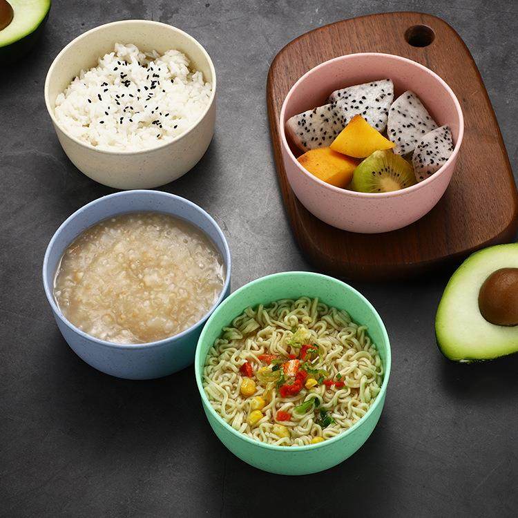 爆款厂家批小麦秸秆家用碗儿童宝宝汤面米饭碗宿舍泡面碗可加log,餐饮具,碗,淘宝优惠券,粉丝福利购,淘宝优惠卷