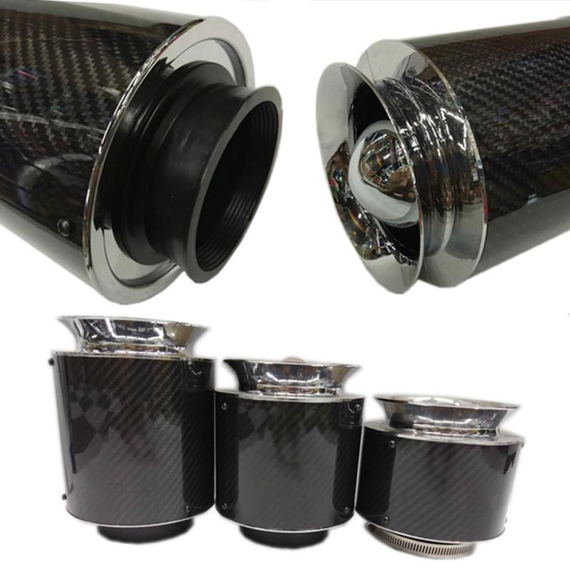 爆款汽车高流量碳纤维冬菇头真碳纤进气空滤汽车改装冬菇头中号