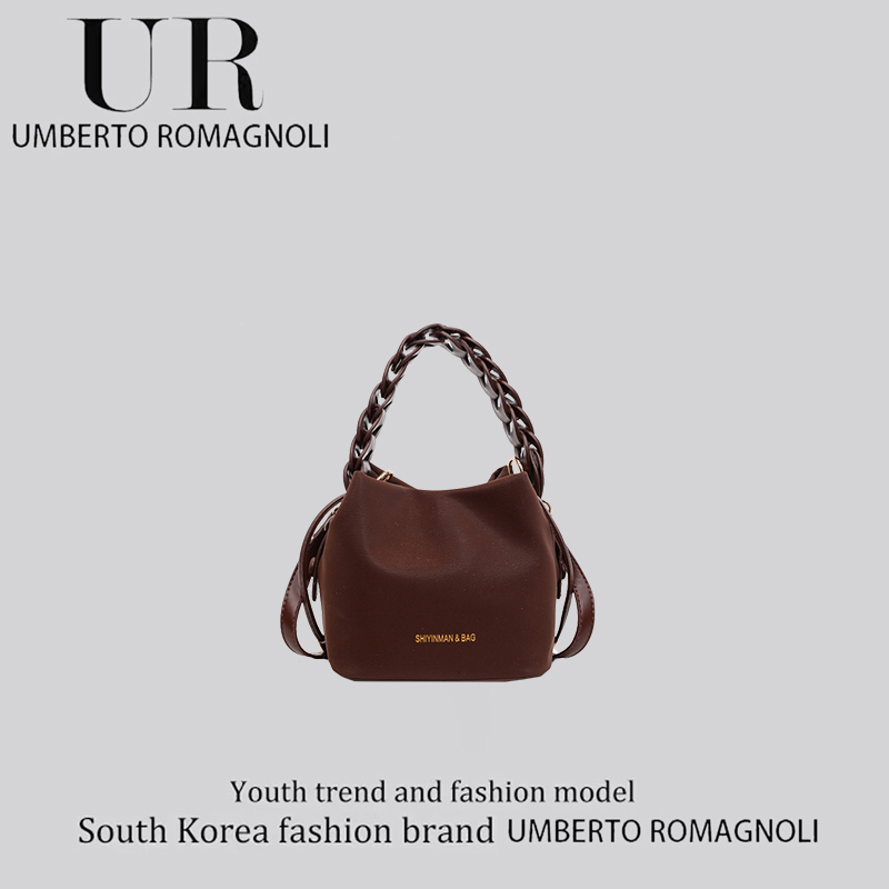 UR美拉德包包小众编织手柄水桶包女有质感的通勤包上班轻便托特包