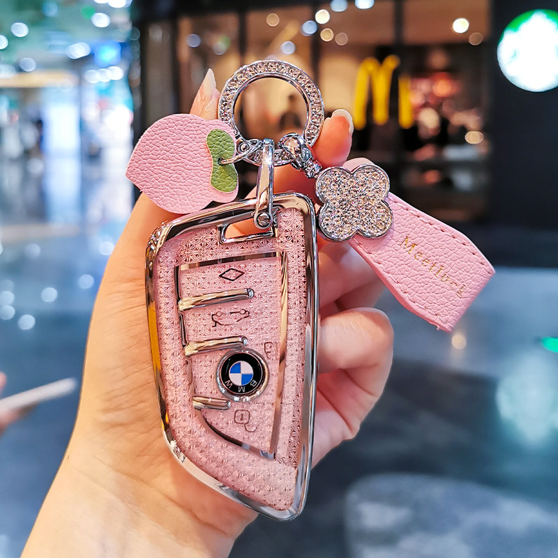 适用宝马钥匙套5/1/7系530三3系325li刀锋x1x2x3x4x5x6扣女i3i5车