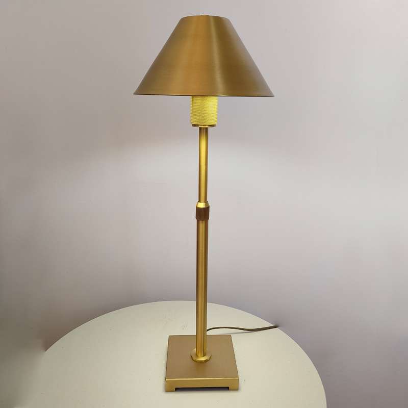 出口美式复古全铜立式台灯客厅卧室书房简约设计师软装可伸缩台灯