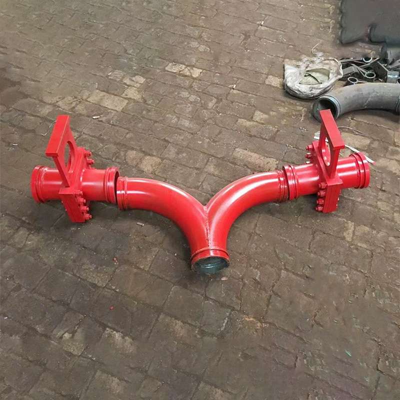 三通人字泵管350*90度混凝土输送地泵管人形弯泵管无缝Y型弯头