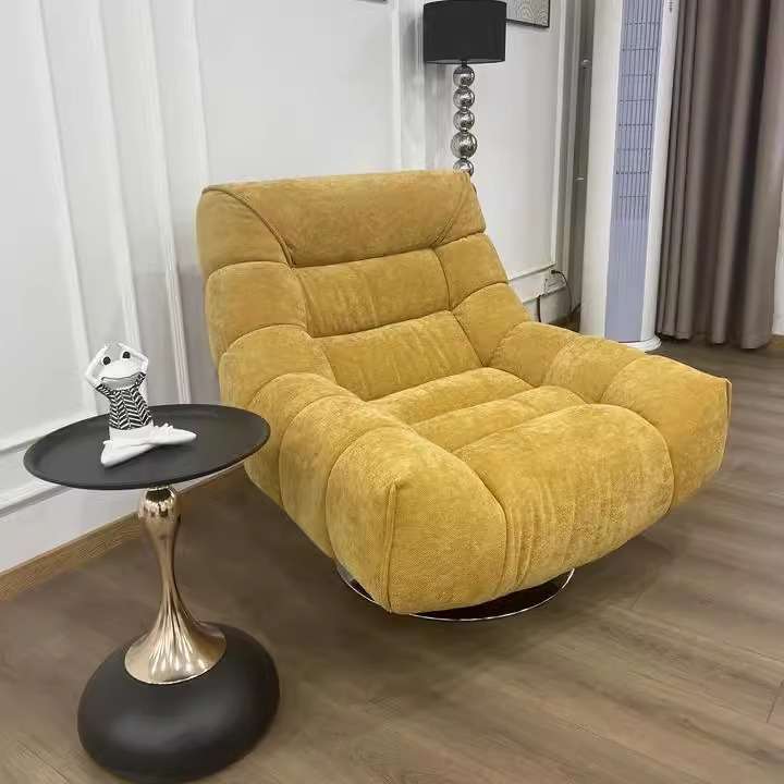 北欧设计师款可旋转单人沙发意式轻奢简约家用客厅卧室阳台休闲椅