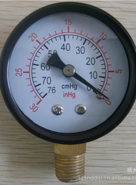 。铁壳60真空压力表 负压真空表 -76cmHg -30inHg -0.1MPa -760mm