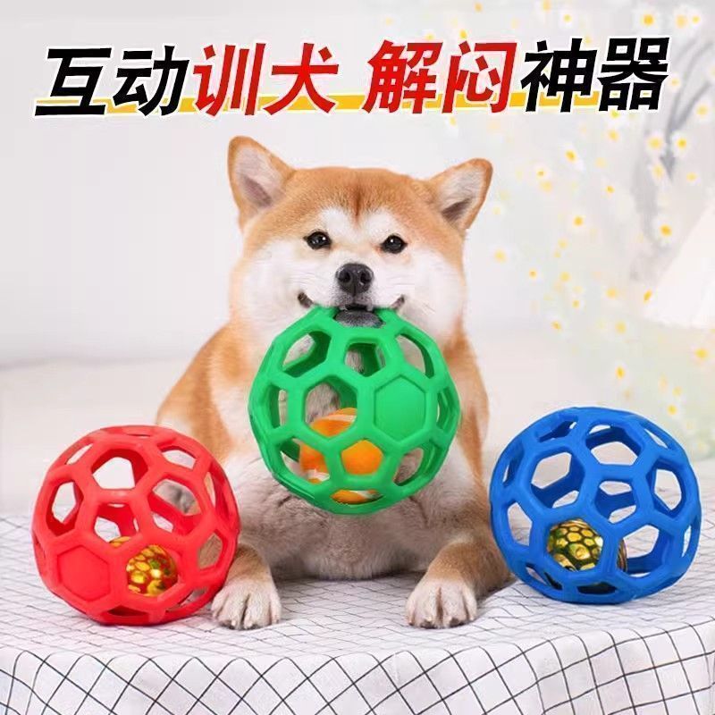 狗狗自嗨磨牙玩具球耐咬狗镂空小型飞盘犬小狗狗耐咬全套狗玩具