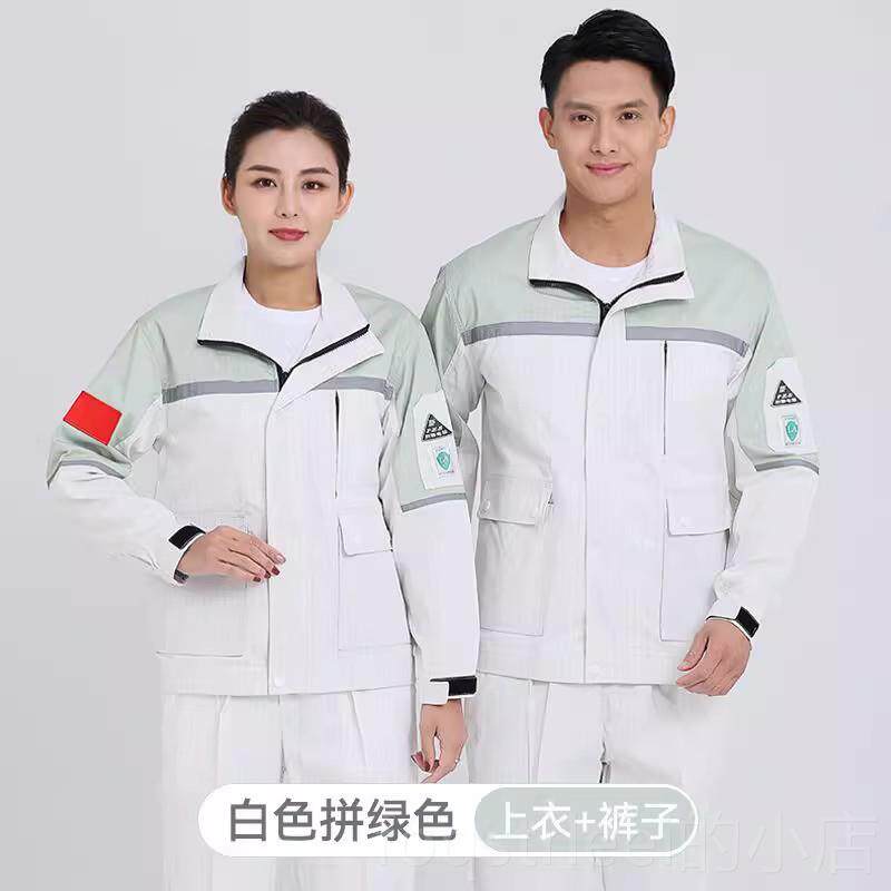 正品纯棉防静袖电工工作服春条秋机械厂程修理反光工作服长高档男