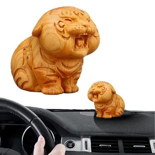 极速Wooden Tiger Figurrine Tiger Scene Carving Wood Decorati