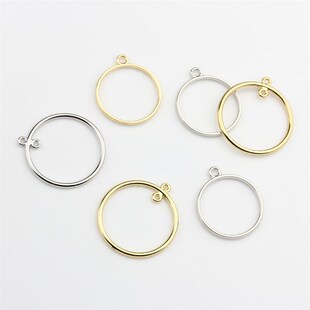 新品 Charms Frame Pend Ctircle Metal Round Alloy Zinc Bezel