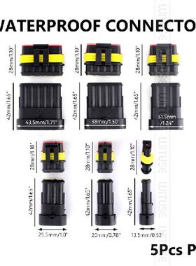 极速5 Sets 1 2 3 4 5 6 Pin Super Seal AMP ElOectrical Connec