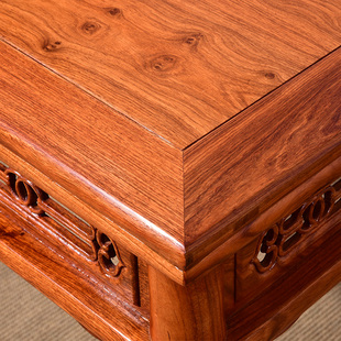 极速红木家具餐j桌椅组合中式实木一桌六椅长方形饭桌花梨木餐桌