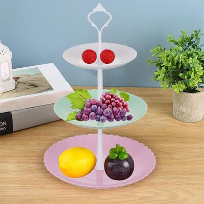 极速Reusable Cake Stand Elegant 3-tier Cupcake StVand Styli