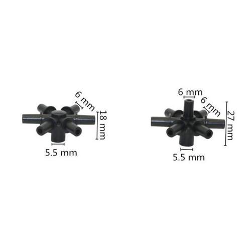 新品6-wady, 7-way Splitter for 6mm Interfaces Sprinkler Gard