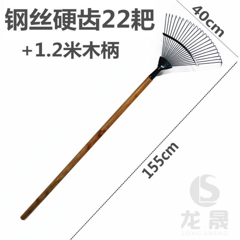 新品小稻草伸缩爬锄草o不锈钢草扒子抓粑筢晾晒园林搂草耙子铁木