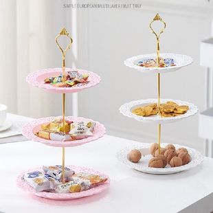 Plastic Plate 新品 Kitchen layer Fruits Three European TAray