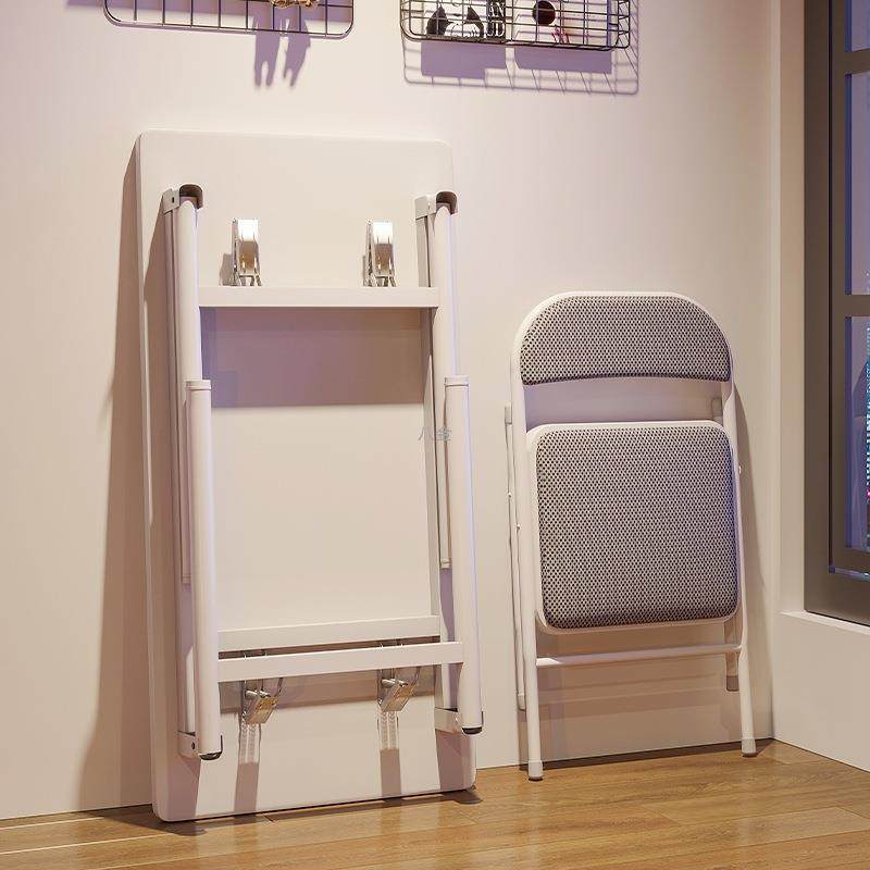 电脑桌卧室家用书桌学生长方形免安装小型简易学习出租屋桌椅套装