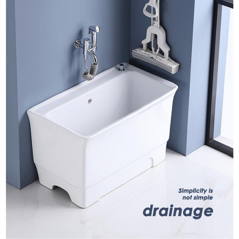 绅姿拖布池陶瓷拖把池阳台洗地拖盆水槽卫生间大号小号落地式家用