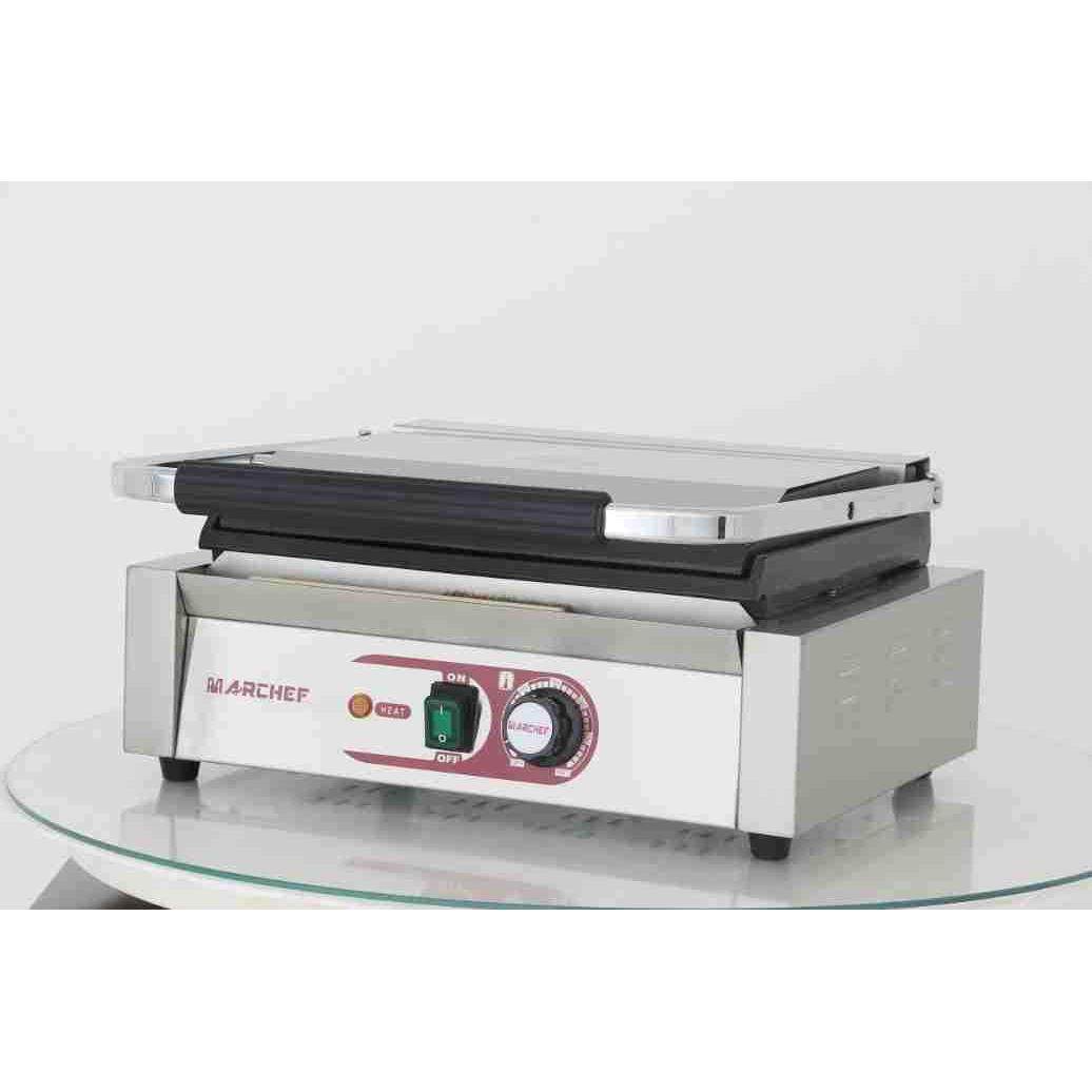 商用多功能电热上下全平双面加热压板扒炉牛扒机三明治帕尼尼机