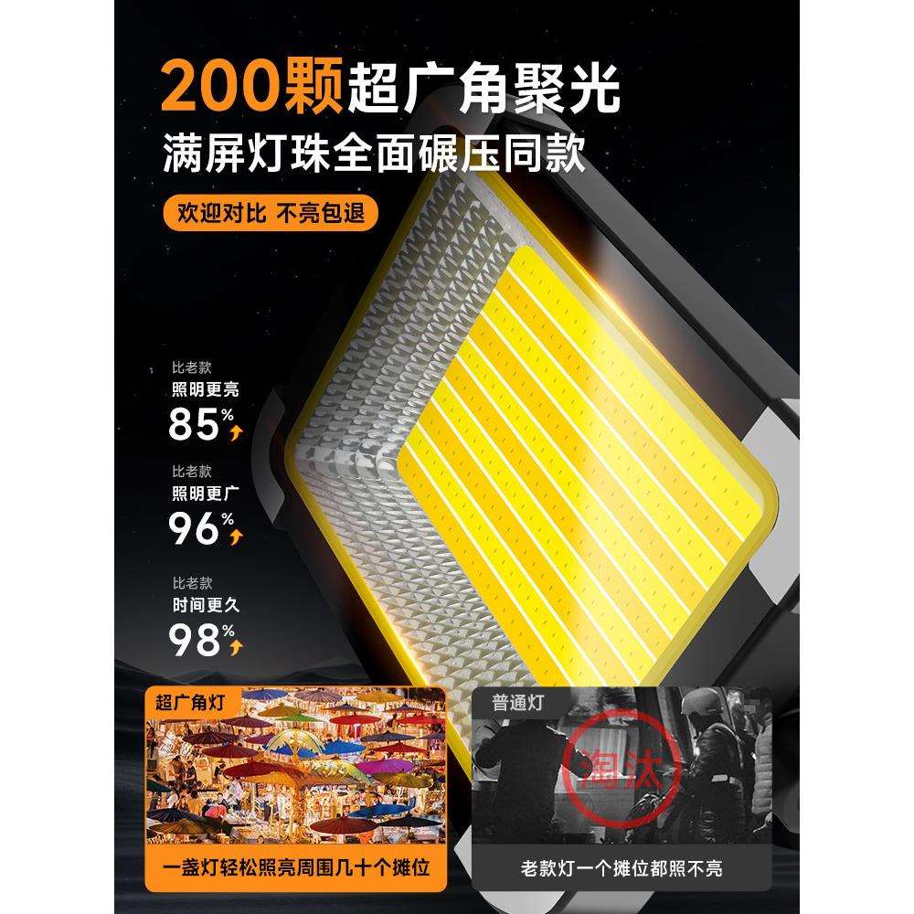 果雨充电摆摊夜市灯led地摊移动照明超亮应急露营灯太阳能户外灯