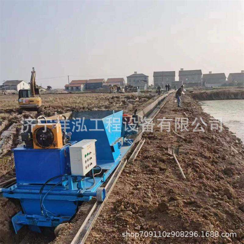 现浇水渠成型机混凝土水渠成型机全自动排水沟成型机