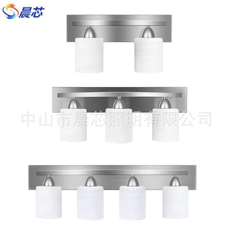 美式复古工业壁灯双头三头玻璃弧形卧室床头走廊过道镜前灯