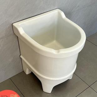 新款拖把池家用阳台卫生间户外商用涮洗拖布墩布水池落地式盆陶瓷