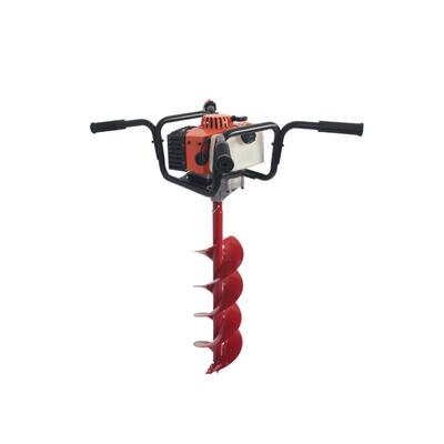 单缸风冷二冲程40.2CC汽油双人抬地钻螺旋挖土机冰钻打孔便携