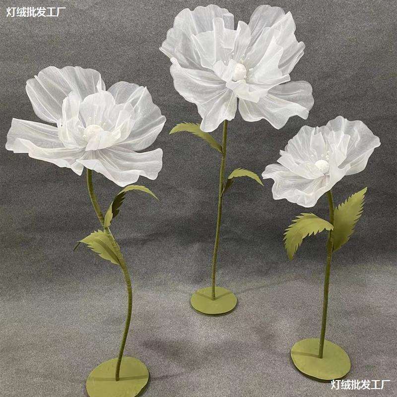 加密路引手工成品纸花丝网真丝纱花橱窗装饰拍摄道具婚庆婚礼布置