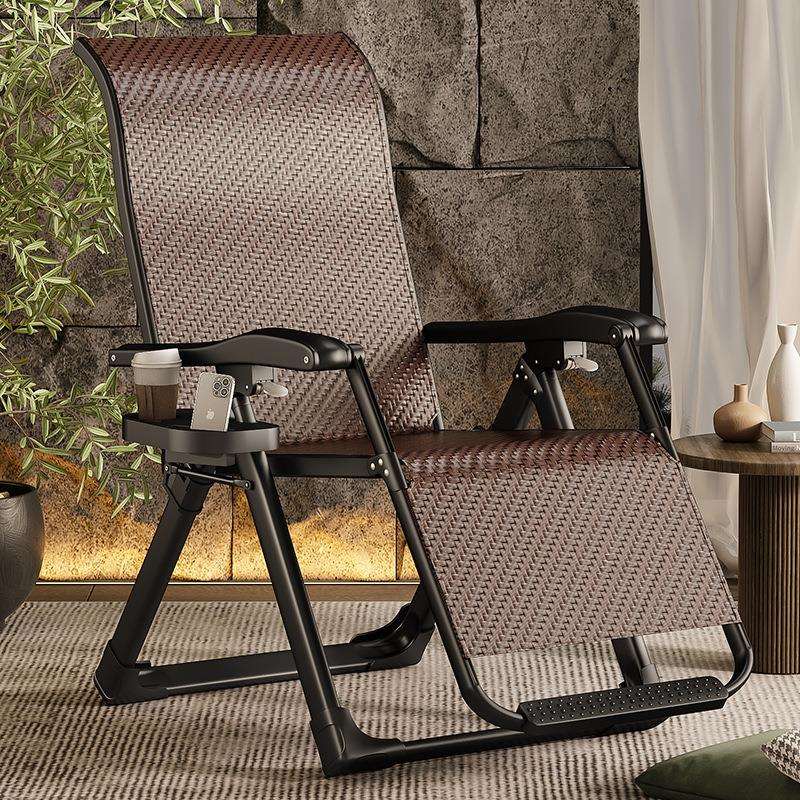 藤椅躺椅折叠午休老人藤编凉椅阳台休闲懒人可躺靠背坐睡