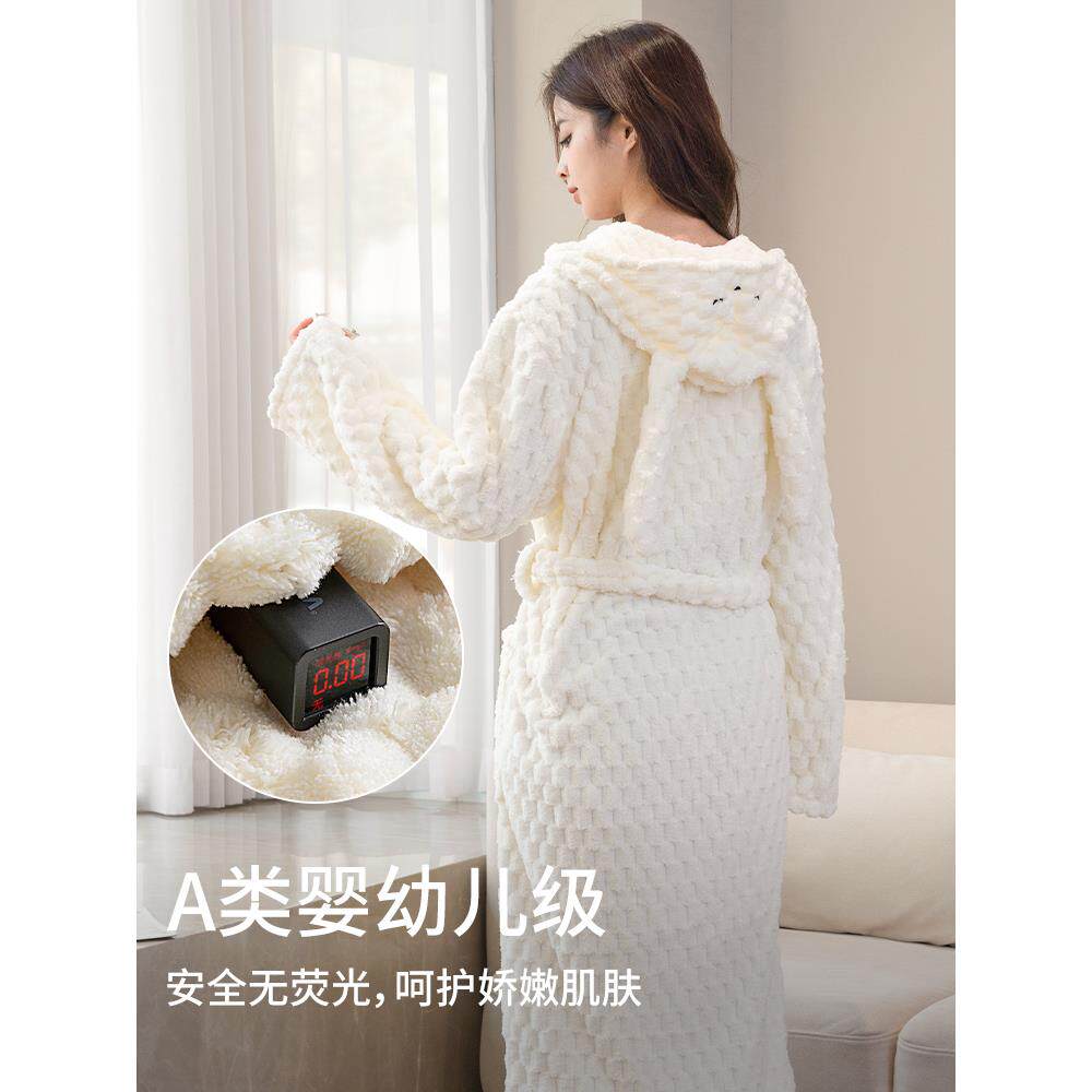 浴巾女2025新款比全棉纯棉吸水速干家用大人可穿可裹成人浴袍冬季