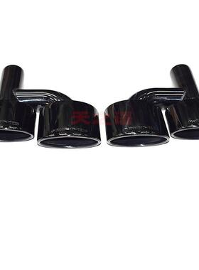 适用于奔驰C级w204E级W212汽车排气管切割改装AMG63四出钛黑尾喉