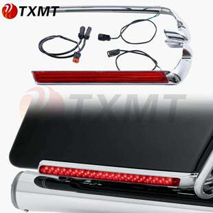 哈雷大滑翔路王大道公路边箱LED刹车灯CVO改装边箱底部行车灯