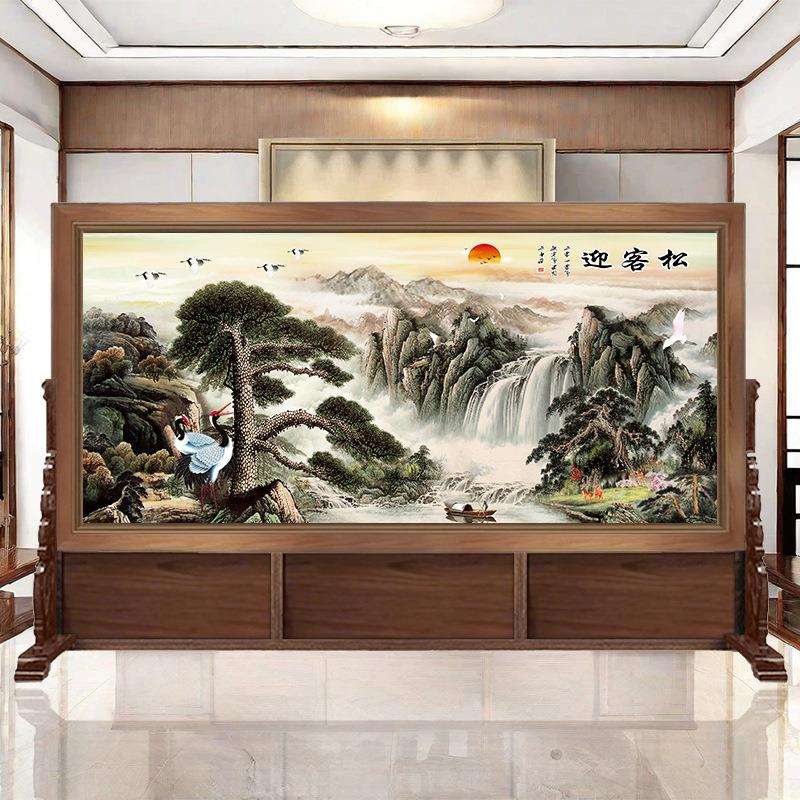 进门入户双面隔档风水屏风办公室客厅会议室隔断玄关实木原木