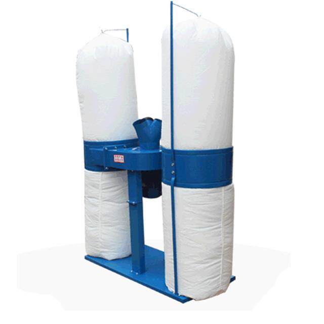 工业木屑布袋吸尘机集尘双桶抛光打磨吸尘器可移动粉尘吸尘设备