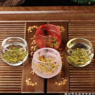 原石手工打磨水晶茶杯品茗杯主人杯粉黄红白色水晶杯天然女款茶杯